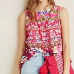 Anthropologie Roderiga embroidered sleeveless blouse. Vineet Bahl XS